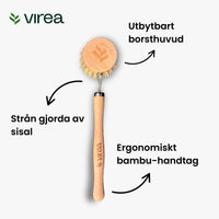 Eko Diskborste i Bambu & Sisal